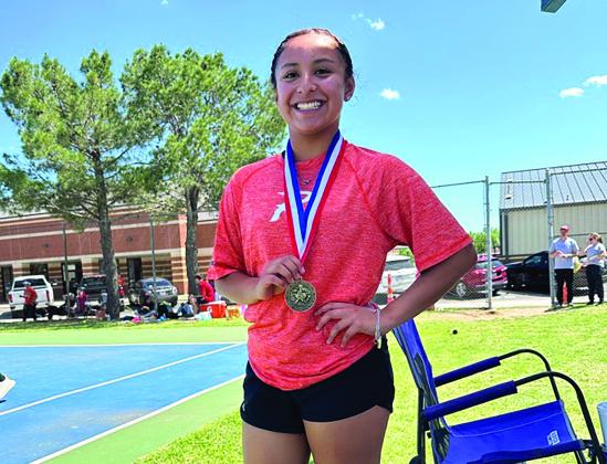 Rotan Junior Shyanne Gaspar took home 1st Place in girls singles, also qualifying for the regional meet. Courtesy Photo