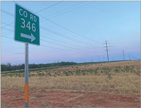 Infamous County Road 346 located just as the pavement ends in the Northwest corner of Fisher County is still center of controversy for Commissioner Preston Martin who's lawsuit against the county is still unresolved. (PHOTO BY JEFF HURT)