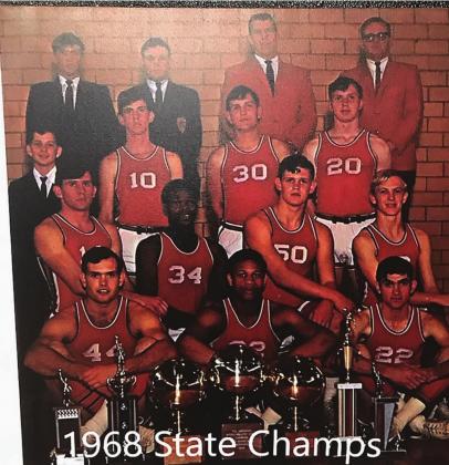 1967-68 Boys Basketball Team Roster Danny Frazier 20, Mike Samford 14, Walter Douglass 10, Ronnie Galloway 30, Ervin Jones 34, Jackie Ray 50, Eddie Rash 12, Nathan Ray 44, Eddie Jackson 32, Jimmy Parker 22