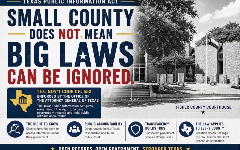 FISHER COUNTY SHERIFF SUED OVER GPS RECORDS AFTER REFUSING TEXAS AG RULING