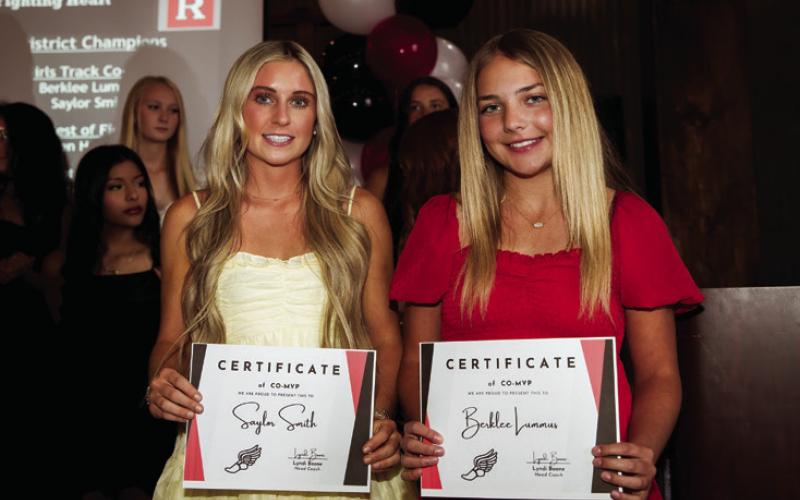 Jr. Saylor Smith &amp;amp; Fr. Berklee Lummus recieve Co-MVP Awards for Lady Lion Track &amp;amp; Field.