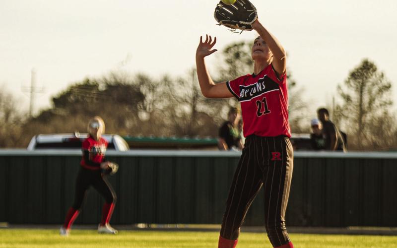Roby Freshman Jaleigh Johnson brings down the game winning out during the Lady Lions 14-12 win over Hamlin last Tuesday. PHOTO BY: MARK MARTINEZ
