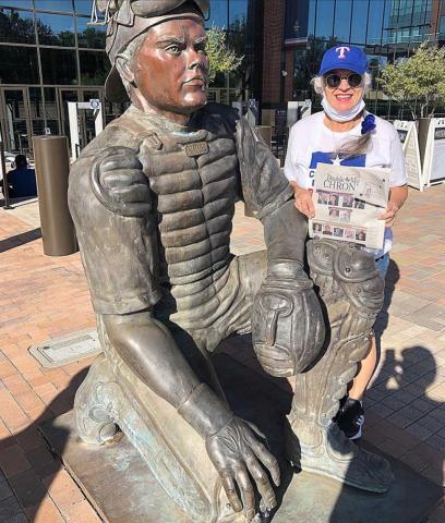 NOMADIC NEWSPAPER enjoys at game at Globe Life Field