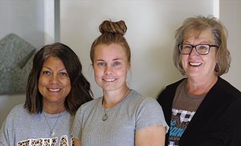 Laura Carrion, Tammy Powel, Holly Buffkin - Thankful for God and the blessings we have. Thankful for friends and lots of family. PHOTO BY JEFF HURT