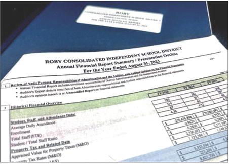 The Roby CISD officials received solid FY 2025 financial reports from outside auditors after returning from the winter break. JEFF HURT