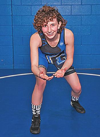 London Hudnall wrestles her