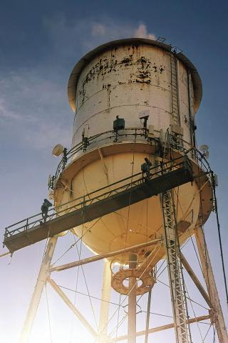 Rehabilitation begins this week on the 100 year old water tower in Rotan. Once the interior repairs are made, work crews will shroud the south tower to protect neighbors from dust and debris.