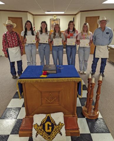 Pictured from left to right are Irvin Brooks, Jessi Rabel, Shelby Roberson, Raelynn Bradley, Georgia Fraser, Regan Polk, and Alex Long.