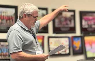 Gallagher Construction’s Mike Heid reviews cost projections and renovation plans for Aspermont ISD’s 2024 bond project during the Oct. 20 board meeting.