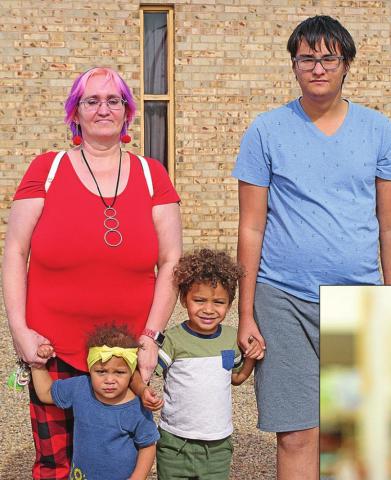 (Pictured Left) Jerri and Julian Trevino and Devon and Ava McCann Perry Jerri said she is thankful for her grandkids, family, and good health and that her family is in a better situation than they have been.