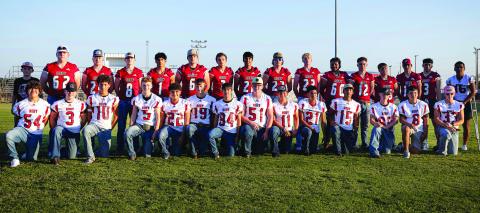 Kolter McWilliams, Kooper McWilliams, Case Harris, Houston Few, Keegan Encizo, Kody Daniel, Tobias Cerveny, Daniel Perales Elijah Norton, Caiden Meiwes, Sebastian Guadiana, Brady Etheredge, Rhylon Lester, Cohen Lakey, Gage Barrera, Anthony Moreno. Kneeling: Ivan Figueroa, Brycen Cole, Kameron Blassingame, Kallen Moody, Christian Gomez, Kullen Daniel, Caleb Fortushniak, David Adkisson, Raygan Castillo, Erick Amaya, Juan Jimenez, James Covington, Xaybian Cortez, Kaden Waldon. PHOTO BY: MARK MARTINEZ