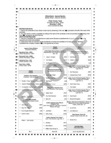 Front Page - Rotan ISD - Sample Ballot