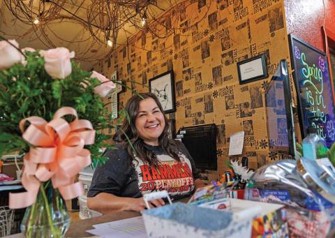 New owner of Southern Touch Flower Shop & Gifts, Jacobi Cogburn is gearing up for a huge SPRING CLEANING inventory reduction sale to make way for new merchandise. The sale kicks off on Monday, March 13th. She invites everyone to come on in even if it's just for the smell of it! (PHOTO BY TRICIA HURT)