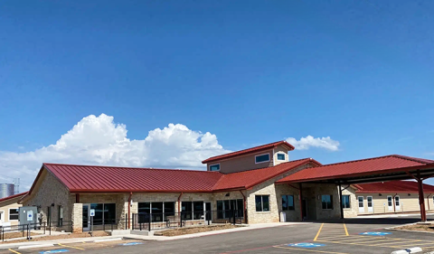 Stonewall Living Center in Aspermont under theTexas big blue sky.