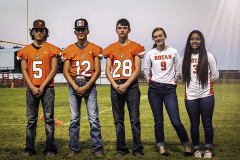 Yellowhammer Cross Country Team -R: Cristian Garcia, Jose Garza, Reese Weatherly, Tylee Fillingim, Ana Daniel.