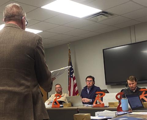 Rotan ISD Superintendent Michael Rudewick and school trustees listened as financial auditor Gerald Rodgers presented the district‘s annual financial report during Monday’s board meeting.