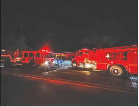 Volunteer firefighters from Rotan and Roby departments respond to a residential blaze on North Cleveland Avenue, containing the fire before the home was lost.