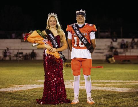 Talyn Lewis and Paxton Carrillo were crowned Rotan ISD’s 2026 Homecoming Queen and King during halftime of Friday night’s football game.