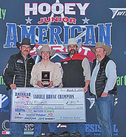 T.W. Flowers: Hooey Junior American Saddle Bronc Champion