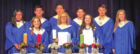 Rotan Honor Society New Inductees: Chris Smith, Justin Shelley, Zada Coop, Janoah Lopez, Abby Moffet.