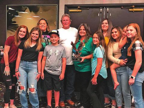 l-r: Tatum Polk, Regan Polk, Kaylie Dubert-Seaton, Kelton Polk, Brad Dubert, Cindy Dubert Georgia Seaton; Samantha Polk, Shaincey Polk, Canyon Dubert and Mattie Polk. Photo submitted by Lynda Hill