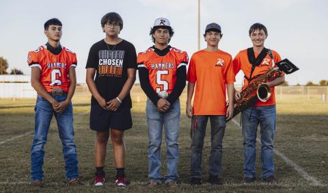 Hammer XC Boys L-R: Jose Garza, John Fillingim, Cristian Garcia, Chris Newton, Wyatt Swink. Photo by Mark Martinez