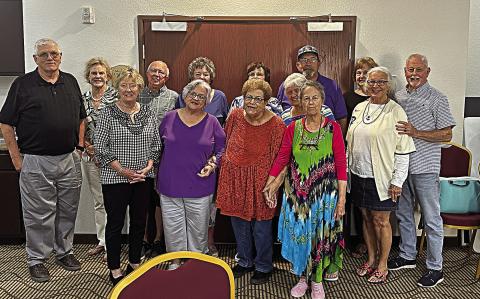 Back row: Raford Hargrove, Carroll (Patton) Matthews, Tommy Thomason, Cindy (Berry) Kristinek, Renee (Berry)Kidd, Jackie Kidd, Charlene (Strickland) Graham, Gary Strickland.