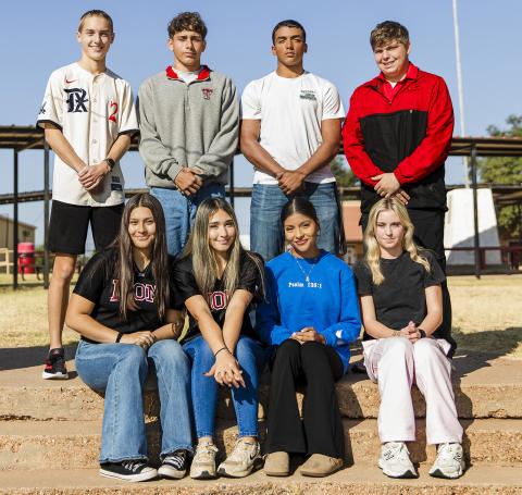 KING NOMINEES L-R: Camden Lummus, Gage Barrera, Gabriel Cerveny, Brycen Cole QUEEN NOMINEES L-R Isabela Carlos, Samarra Frausto, Chelsea Jimenez, Saylor Smith