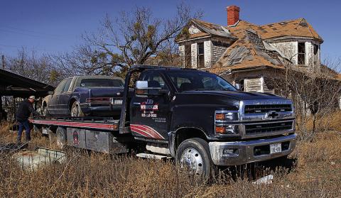J.D.'s Wrecker Service out of Anson hauled off multiple junk vehicles on Wednesday at no cost to the City of Aspermont.