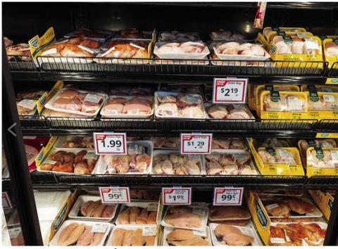 Chicken meat prices haven’t increased like egg prices in recent months. Fewer production disruptions have helped supplies keep pace with demand and steady prices. (Michael Miller/Texas A&amp;M AgriLife)