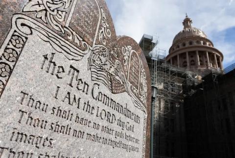 In order to testify for or against a bill requiring the Ten Commandments to be displayed in classrooms, members of the public waited nearly a full day for a House committee to take up the issue. Credit: Lorianne Willett/The Texas Tribune