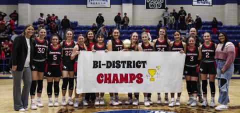 Lady Hornets top Crowell 57-31 to claim Bi-District Championship