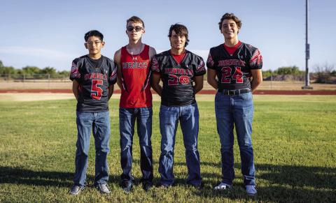 Adam Benavides, Braydon Blankenship, Carson Guidry, Jaden Flores. Photo by Mark Martinez