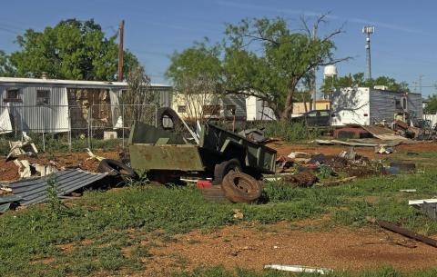 With an excess of used tire and multiple dilapidated travel trailers, this Aspermont property has become the center of public concern while potentially costing the city thousands of dollars to clear.