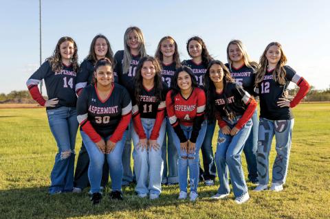 Top Row: L-R:Micah Hagins, Georgia Seaton, Aubrye Conoly, Valley Bradley, Sofia Malato, Kami Tate, Leah Castaneda. Bottom Row L-R: Kylie Flores, Daisy Garcia, Mariah Murguia, Drushti Bhakta. Photo by: Mark Martinez