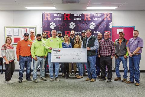 NATIONAL GYPSUM DONATES $30,000 TO ROBY CISD