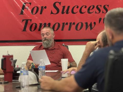 AISD Superintendent Zach Morris reviews specific guidelines outlined in the district’s proposed student transfer policy.