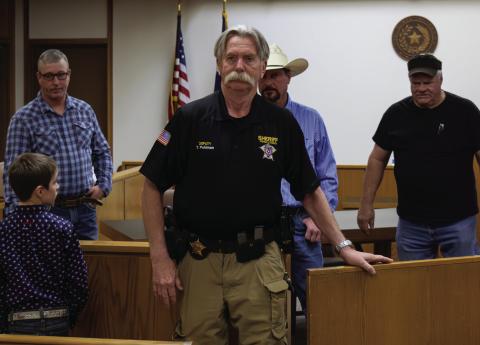 In an emergency meeting called last Thursday, Mar. 14, the commissioners appointed Tom Pohlman to serve as Fisher County Sheriff in the wake of former Sheriff Wade's resignation early last week. PHOTO BY TRICIA HURT