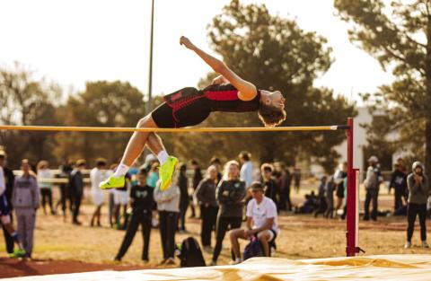 Roby's Jet Terry in the High Jump. Photo by: Mark Martinez