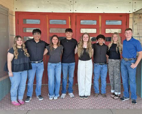 Nominees: Gracie Sartain, Roberto Perales-Garcia, Joey Lujan, Paxton Carrillo, Abigail Rivers, Draven Yanez, Talyn Lewis, Tucker McWilliams Courtesy Photo from Rotan ISD