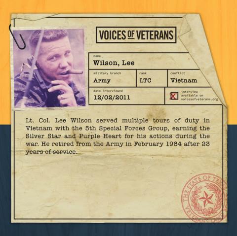 LTC Lee Wilson Shares His Story of Service in the U.S. Army and During the Vietnam War