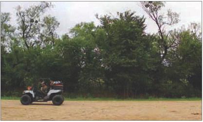 This appears to be a picture of David Loving operating the ATV he was driving when he was arrested on Monday in Sweetwater. Authorities are looking for the owner of the vehicle, and citizens with information are encouraged to contact the Fisher County Sheriff's Department. PHOTO PROVIDED BY THE FC SHERIFF
