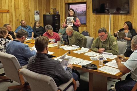 Melanie Baker Brigante, owner of several properties was on hand to inform the council about ongoing efforts to bring the properties back into compliance during Tuesday night's meeting.