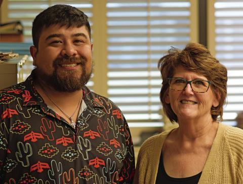 Sam Zarate, Belynda Rains - Thankful for our families and for friends. Thankful for life and for good health. PHOTO BY JEFF HURT