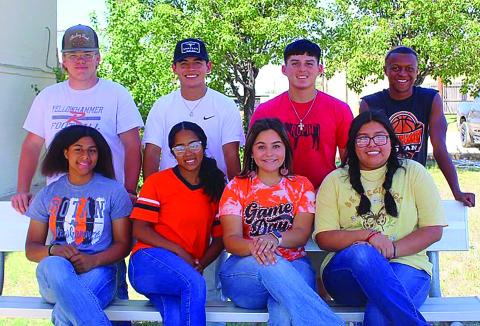 King Nominees (L to R) Michael Moffett, Jaxon Warren, Juan Garza and Jordan Daniel Queen Nominees (L to R) Sierra Williams, Anna Daniels, Karlye Perales and April Polvadera