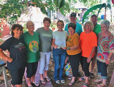 Left to right, Susan Kiker, Dianne Feagan, Gay Nell Cherry, Payton Dickson, Betty Joy Vaught, Sano Upshaw, Ginger Jones. Back row, Calvin Jones, Fenton Brown.
