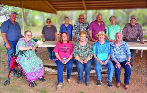 Fisher County Historical Commission Field Trip Attendees: (Standing) Jeff Posey, Wayne &amp; Doris Robertson, Don Weems, Jerry Fry, Dot Harris, Bobby Gruben (sitting) Bettie Fry, Kim Melton, Frances Pilsner, Zenita Gardner and Mary Lou Rowland. Roenna Thomas not shown.