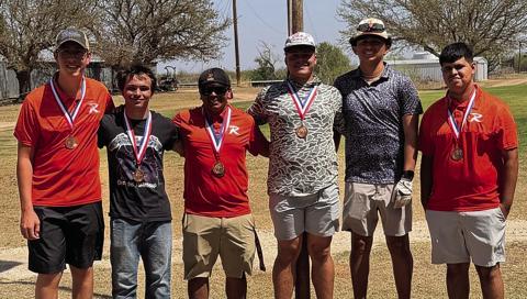 Rotan Yellowhammer Golf Team L-R: Sam Helms, Ethan Brouillette, Draven Yanez, Rhylon Lester, Sebastian Gracia, LeeRoy Lopez. Courtesy Photo