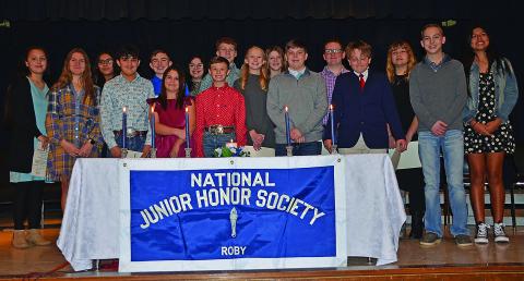 Roby CISD National Junior Honor Society inducts new members for 2023