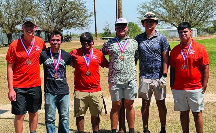 Rotan Yellowhammer Golf Team L-R: Sam Helms, Ethan Brouillette, Draven Yanez, Rhylon Lester, Sebastian Garcia, LeeRoy Lopez. COURTESY PHOTO
